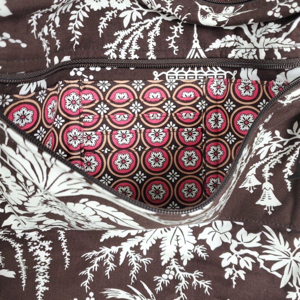 Vera Bradley Brown floral and bird schoolbag - Picture 8 of 12